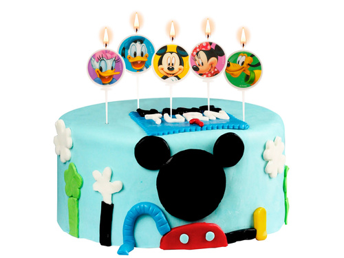 Świeczki urodzinowe Mickey i przyjaciele - 3 cm - 5 szt.