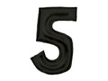 Balon foliowy satynowy cyfra 5 czarny - 86 cm - 1 szt.