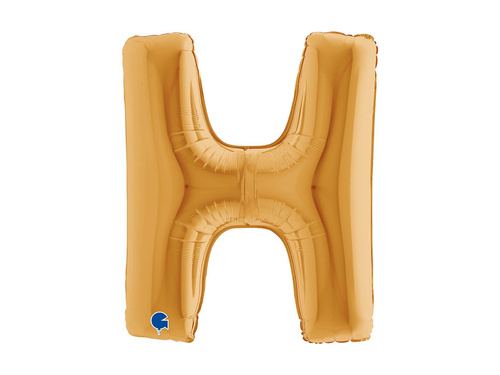 Balon foliowy literka H złoty - 40" - 1 szt.