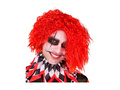 Czerwona złowieszcza peruka klauna