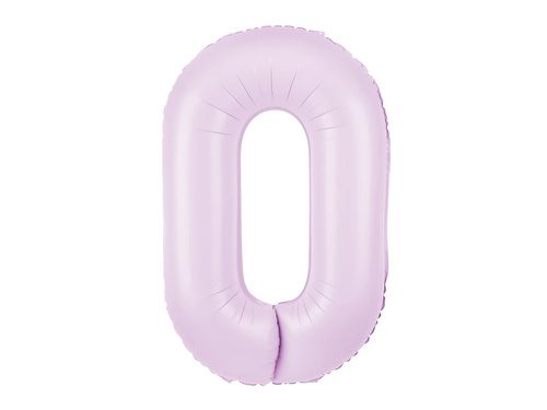Number 0 Lilac Foil Balloon - 100 cm - 1 pc