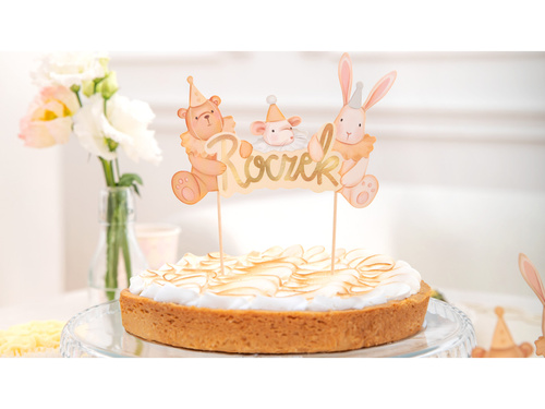 Topper na tort na roczek - 10,5 x 15,5 cm - 1 szt.