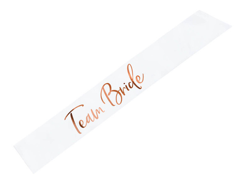 White sash with Team Bride inscription - 1 piece.