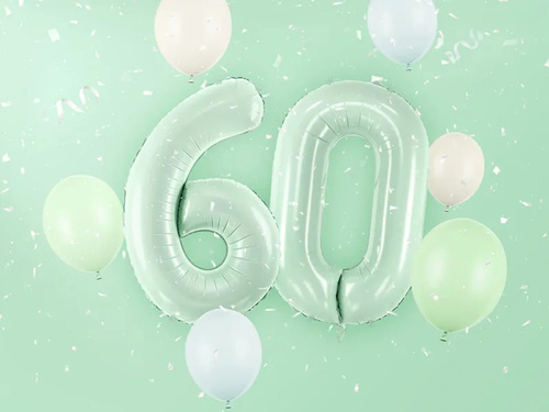 Number 6 Green Foil Balloon - 72 cm - 1 pc
