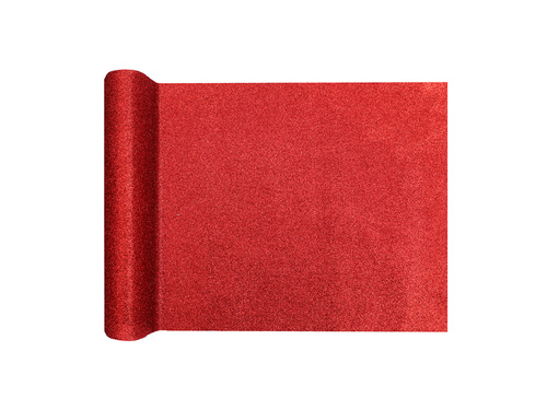 Decoration glitter table runner - red - 28 cm x 3 m - 1 pcs.