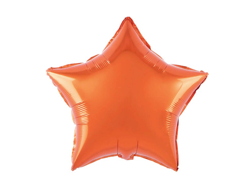 Orange star foil balloon - 46 cm - 1 pc.