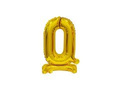 Balon foliowy stojący cyfra 0 złota - 38 cm
