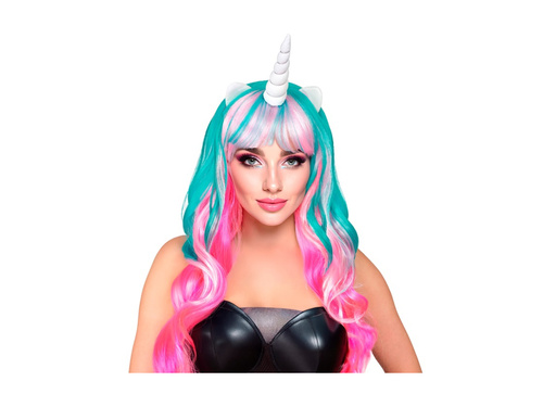 Peruka jednorożec niebiesko-różowa