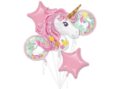 Unicorn foil balloon bouquet - 1 kpl.