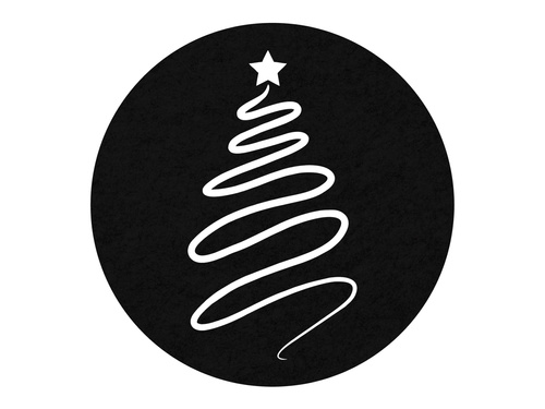 Podstawka pod kubek - Choinka - 10 cm - 4 szt.