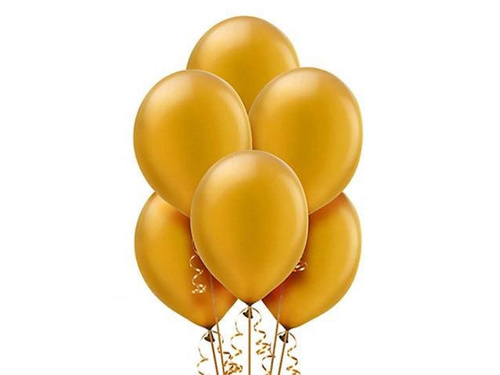 Balony lateksowe metaliczne złote - małe - 100 szt.