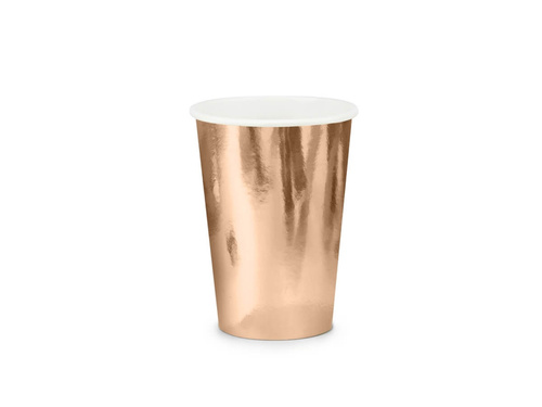 Rose-gold cups - 220 ml - 6 pcs.