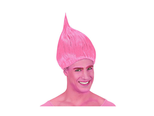 Różowa peruka Trolly