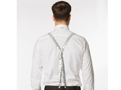 Silver sequins Suspenders