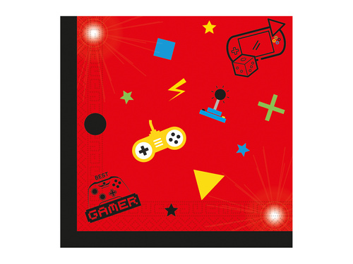 Gaming Party birthday napkins - 33 cm - 20 pcs.