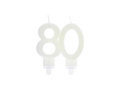 Świeczka na 80-tkę fluorescencyjna - 9 cm - 1 szt.