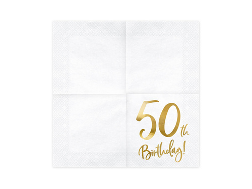 Fiftieth birthday napkins - 33cm - 20 pcs.