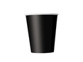 Black paper cups - 266 ml - 14 pcs.