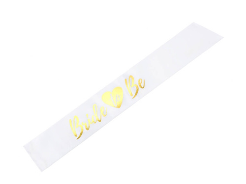 White sash with the inscription Bride to be - 1 pc.