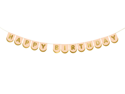 Baner urodzinowy Happy Birthday Koniki - 150 x 13 cm - 1 szt.