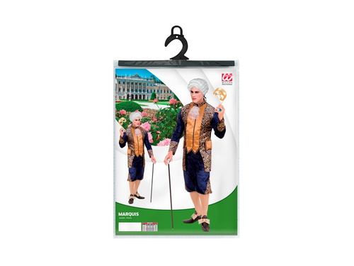 Strój Markiza aksamitnego - niebieski