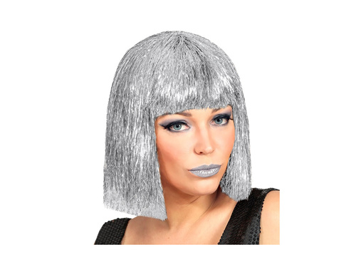 Srebrna peruka Glitzy Vegas