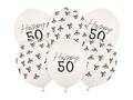 Zestaw balonów lateksowych na pięćdziesiątkę - 30 cm - 6 szt.