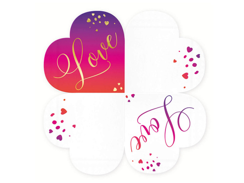 Love ombre heart napkins - 33 cm - 10 pcs.