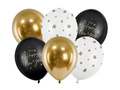 Happy New Year latex balloons - 30 cm - 6 pcs.