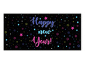 Happy New Year Colorful Stars Poster - 70x33 cm