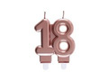 Candle for 18th birthday party rose gold - 7,5 cm - 1 pcs.