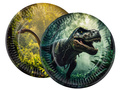 Talerzyki papierowe Dinozaury - 18 cm - 6 szt.