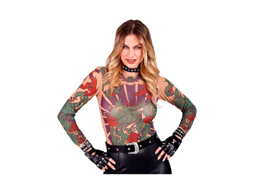 Skóropodobne rękawiczki nabijane ćwiekami bez palców