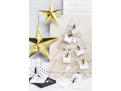 Hanging decoration paper star gold- 70 cm