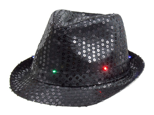 Hat with sequins black - 1 piece.