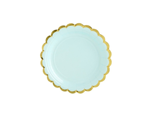 Mint plates with gold edges - 18 cm - 6 pcs.