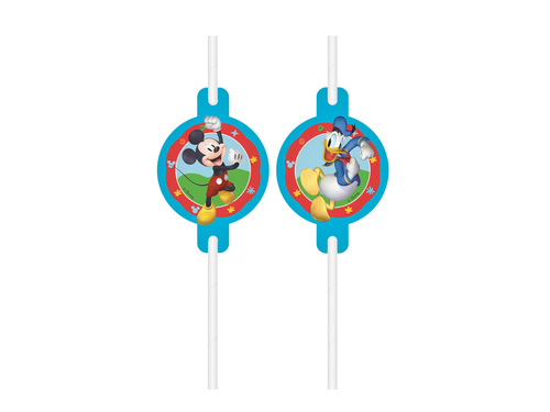 Mickey Mouse birthday straws - 4 pcs.