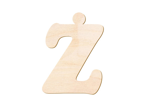 Wooden decoration letter Ż