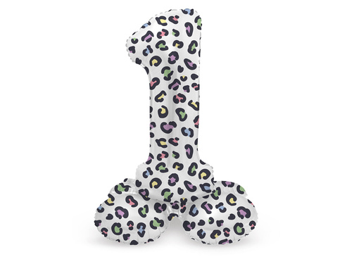 Foil balloon standing number 1 Panther - 72 cm - 1 pc.