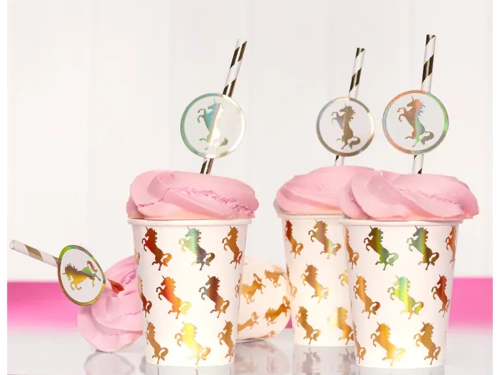 Paper straws Rainbow Unicorn - 6 pcs