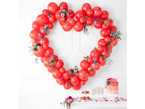 Balony pastelowe czerwone - 12 cm - 100 szt.