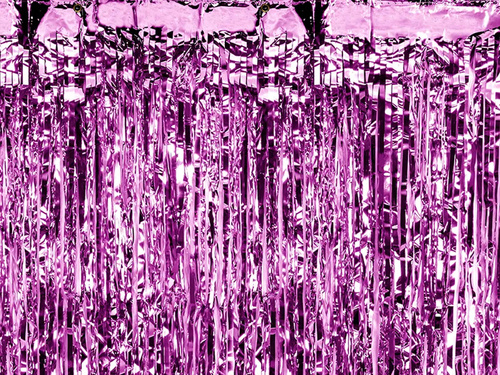 Curtain - metallic purple door curtain - 2.5 m x 90 cm