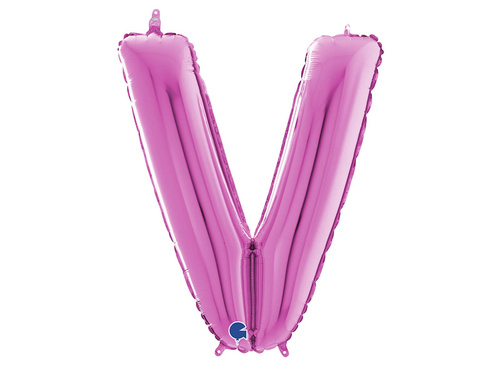 SuperShape Letter "V" Pink Foil Balloon - 66 cm - 1 pc