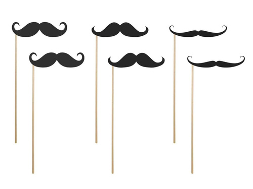 Photo props Mustaches - 6 pcs.