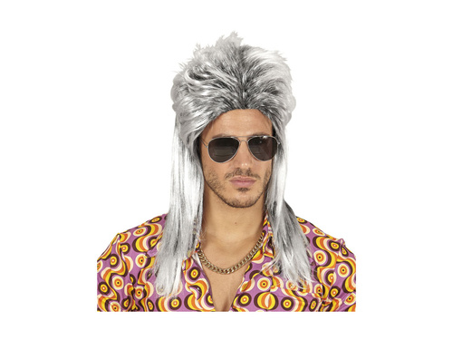 Siwa peruka gwiazda rocka