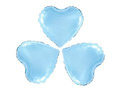 Blue hearts foil balloons - 23 cm - 3 pcs.