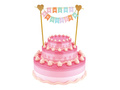 Cake topper I have a birthday pink - 1 pc.