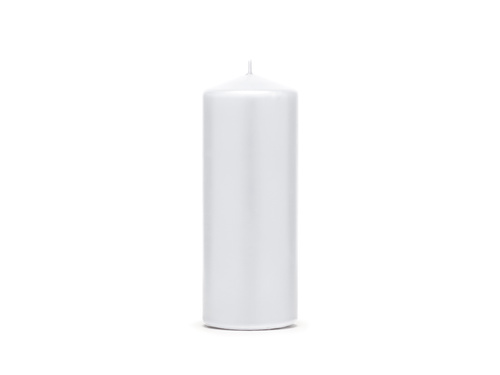 Świeca klubowa matowa biała - 15 cm - 1 szt.