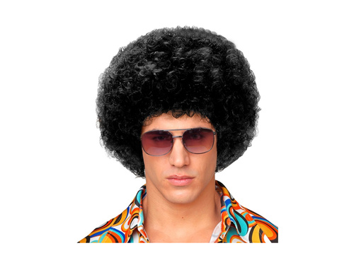 Czarna peruka afro disco z lat 70.