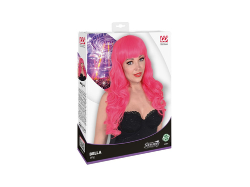 Neonowo różowa peruka Bella